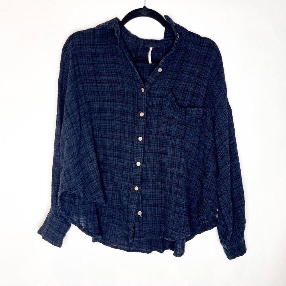 Free People | Gauzy Plaid Button Up
